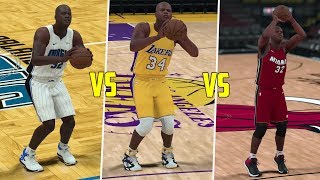Which Shaquille O'Neal Can Hit A Three Point Shot First? Magic, Lakers, or Heat? NBA 2K18 Challenge!