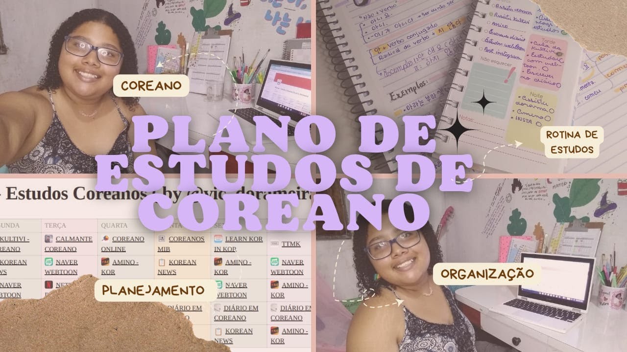 PLANO DE ESTUDOS DE COREANO | CRONOGRAMA SEMANAL - YouTube