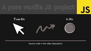 Custom cursor using pure vanilla JavaScript (no plugins) || A pure vanilla JS project