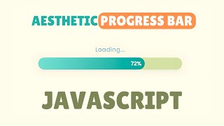 From Boring to STUNNING! Create an Animated Aesthetic Progress Bar with HTML, CSS & JavaScript!