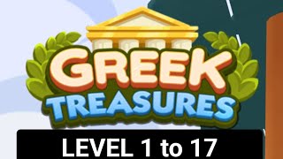 GREEK TREASURES LEVEL 1 to 17 - Digging Event monopoly go #monopolygo #greek #treasures