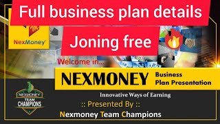 Nexmoney full business plan | nexmoney plan details | nexmoney company | Tech paris | plan promote