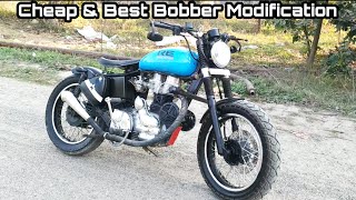 Royal Enfield Bullet Modified into Bobber | Fat Tyres | Total Modification