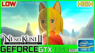 (GTX 1060) Ni no Kuni II: Revenant Kingdom PC Gameplay [Min. VS Max. FPS Benchmark]