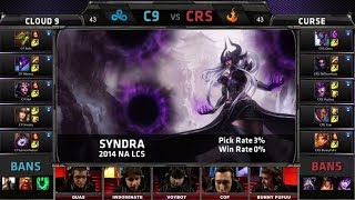 Cloud 9 vs Curse | 2014 NA LCS Spring split S4 W8D2 G3 | C9 vs CRS Super Week 8 Day 2 full game HD