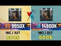 R9 9950X VS I9 14900K VS  R7 9700X VS R9 7950X GAMING+  TEST 9000 Series benchmark 9950x ZEN5