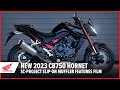 New 2023 CB750 Hornet: SC-Project Slip-on Muffler Features Film