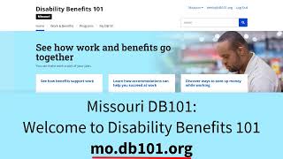 Welcome to Missouri Disability Benefits 101 (DB101)