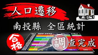 南投縣 [人口遷移] 三分鐘搞定, 各行政區全排行