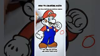 🔴 HOW TO COLORING MARIO: Join the Adventure in Mushroom Kingdom | Coloring Pages for Kids #shorts