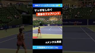 #インカレ王者の男前フォアハンド【SBCドリームテニス2023/QF】牛島里咲(マサスポーツシステム) #shorts #テニス #tennis