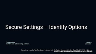 AVCDL secure settings - identify options