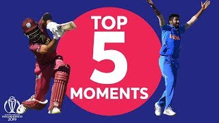 India vs West Indies |Top 5 Moments | ICC Cricket World Cup 2019 |
