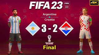 FIFA 23 - ARGENTINA vs. CROATIA - FIFA World Cup Final - Messi vs. Modric - PS5™ [4K]