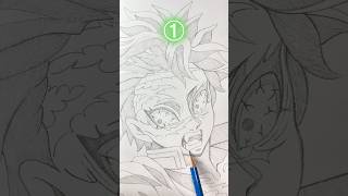 Which Sanemi is Correct? 💚 Drawing Sanemi Shinazugawa | Demon Slayer #shorts