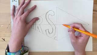 Two - Point Perspective Name Drawing