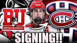 HUGE HABS NEWS: LUKE TUCH SIGNING WITH THE MONTREAL CANADIENS (Top Prospects Update)