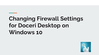 How to Configure the Windows 10 Firewall for Doceri Desktop