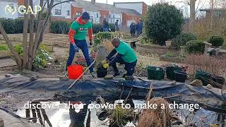 HSBC volunteers helping out in GLAS Ballymun community garden