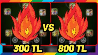 300 TL VS 800 TL KADRO | EFOOTBALL 2024 MOBİLE