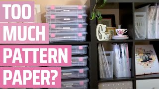 The BEST way to organise, store and declutter Scrapbook paper | Craft Room Storage Organisation.