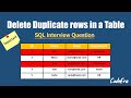 How To Delete Duplicate Rows In a Table | SQL | Interview Preparation
