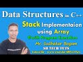 Stack Implementation Using Array | Implementation of Stack Using Array With Program | Data Structure