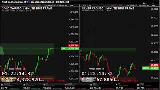 🟡GOLD + ⚪SILVER LIVE 1Minute Time Frame ( XAU XAG )