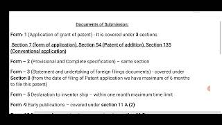 Documents of submission| Important forms for Patent agent exam