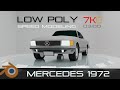 Modeling Low poly car in Blender❗️MERCEDES SL (1972)