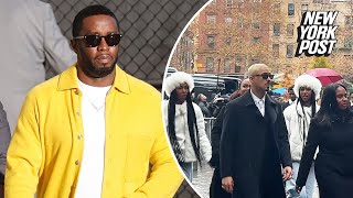 Diddy’s family members put on united front as they arrive at court