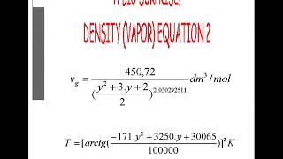 Benzene: density (vapor) and temperature.