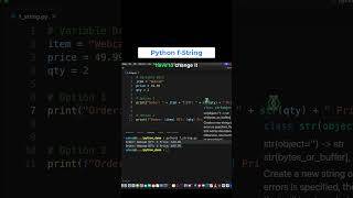 Python F-Strings vs Concatenation: Which is Better? #shorts