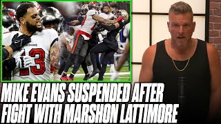 Mike Evans Suspended 1 Game For Fight With Marshon Lattimore | Pat McAfee Reacts