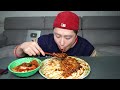 쟁반짜장 곱빼기 밥 비벼서 매운 김치 짜장면 먹방 korean black bean noodles jajangmyeon mukbang eating show