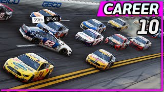 CRASH FILLED TALLADEGA RACE! FIGHTING FOR OUR 1ST WIN! - NASCAR Heat 5 Career Mode V2 Part 10