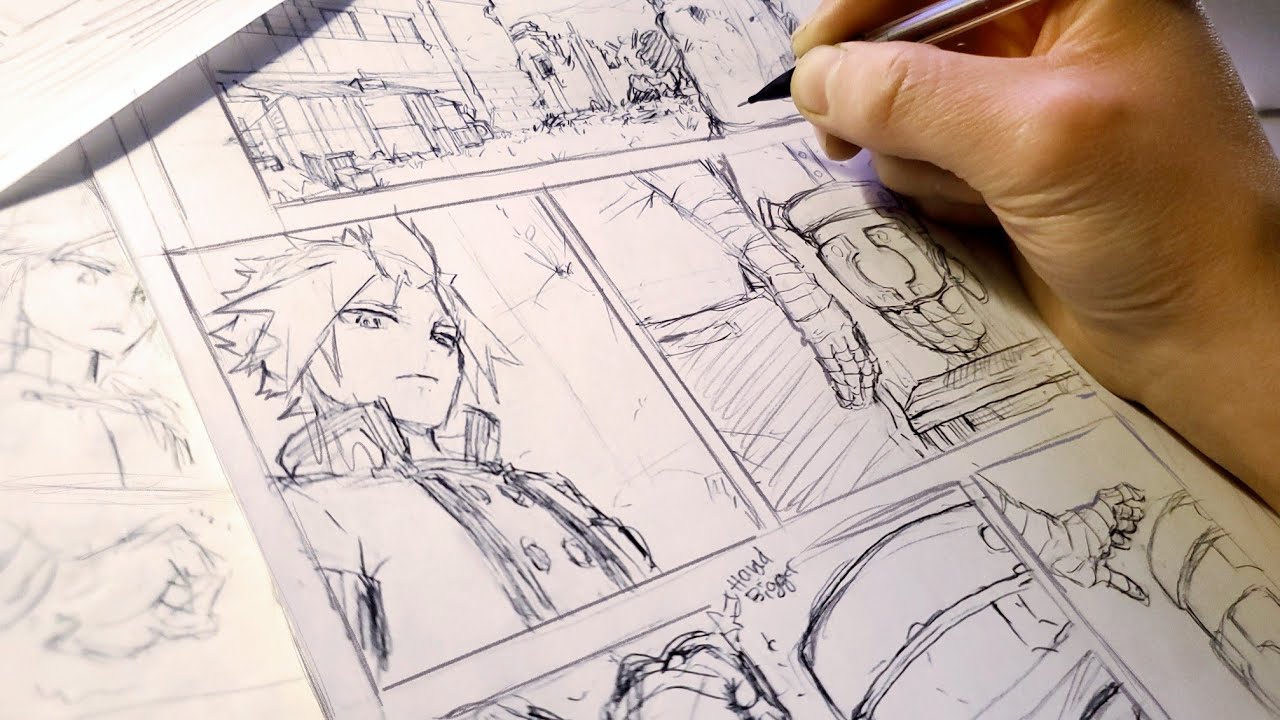 Sketching Full Manga Page Anime Manga Sketch Youtube