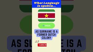 What LANGUAGE is spoken in SURINAME? #shorts #geography #geoquiz