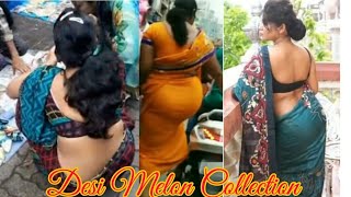 Desi Aunties Saree Back Effect Stills  Collection 1  #DesiAuntyOFFICIAL