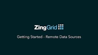 Getting Started with ZingGrid: Remote Data Sources