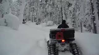 ATV Track Kits in the snow with Tatou 4S tracks