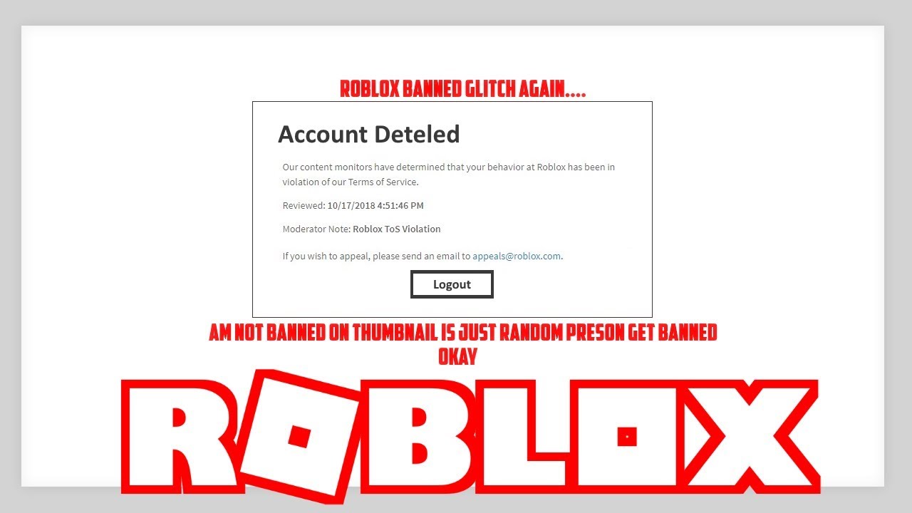 Roblox False Banned - YouTube