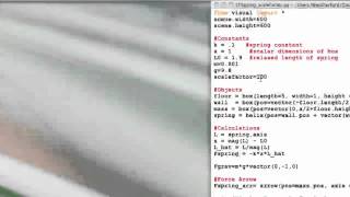 VPython Instructional Videos: 5. Scalefactors