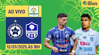 Parnahyba x Oeirense,  ao vivo.  Campeonato piauiense 2025.