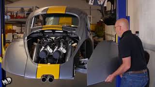 Volkswagen VW Beetle Bug V8 Biturbo Built Vocho Fusca Kafer Overhaulin Full HD