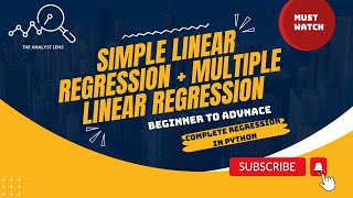 Simple Linear Regression + Multiple Linear Regression|Complete Machine Learning in Python-Must Watch