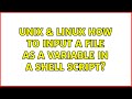 Unix & Linux: How to input a file as a variable in a shell script?