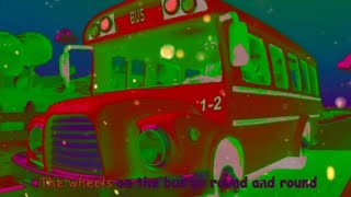 Wheels on the bus different effects//cocomelon wheels on the bus special colors effects