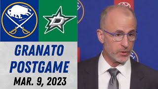 Don Granato Postgame Interview vs Dallas Stars (3/9/2023)