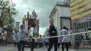 成田祇園祭２０１４　３日目　成田駅方面から薬師堂前を通る囲護台三和会の山車　7月6日 Narita Gion Festival,　00094